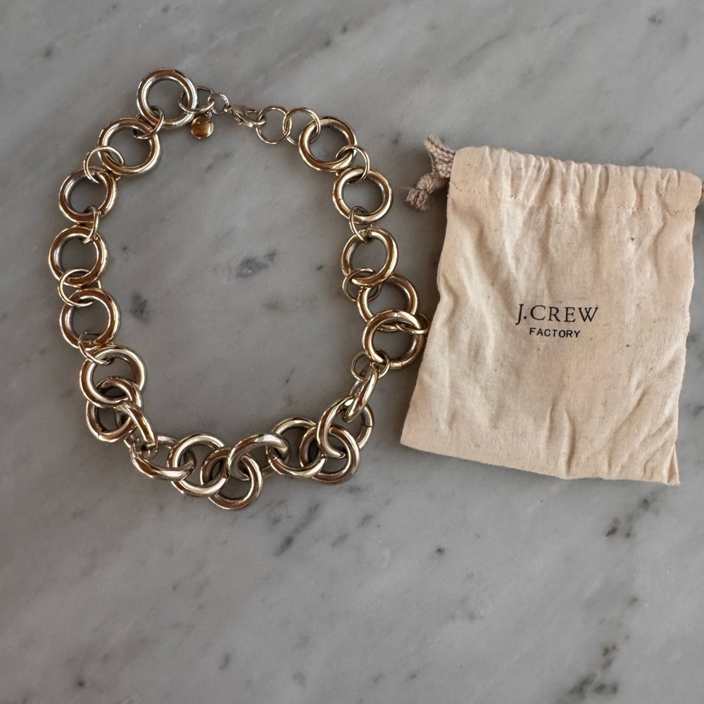 J. Crew Gold and Chain Necklace